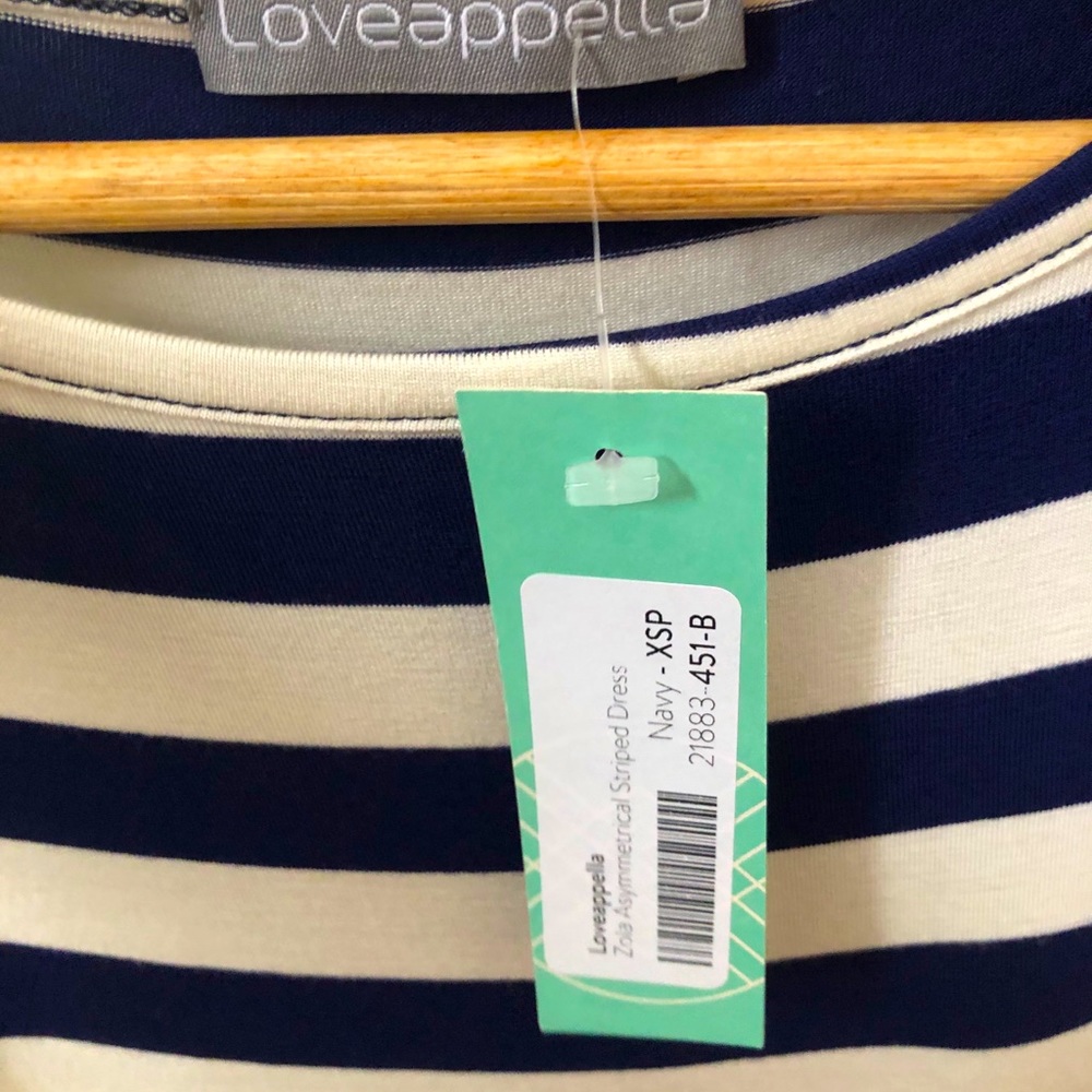 Navy & Cream Striped Dress